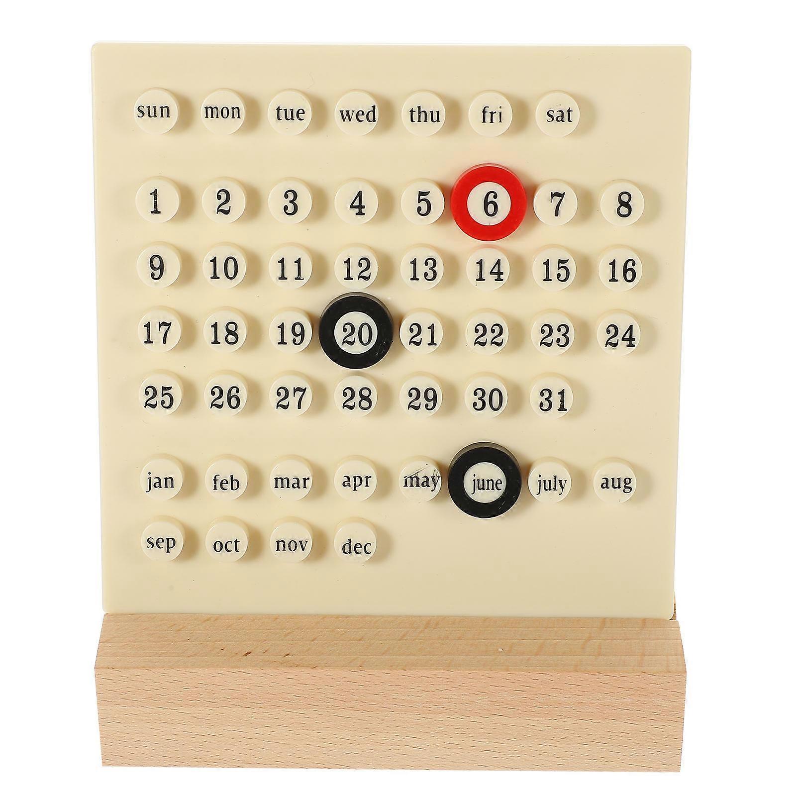 Classic Desk Calendar with Perpetual Date Display Ideal for Modern Workspaces