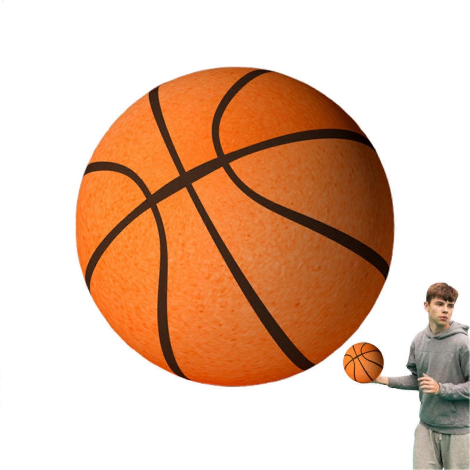 Quiet Basketball for Dribbling, Stress Reliever, Squeezable Silent Orange