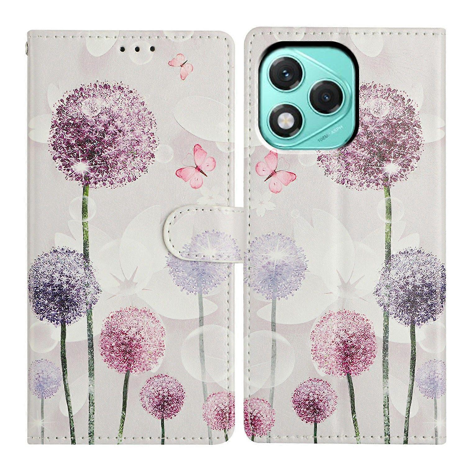 For Honor 400 Lite 5G Case Pattern Printing Wallet Stand Flip Leather Phone Cover with Strap