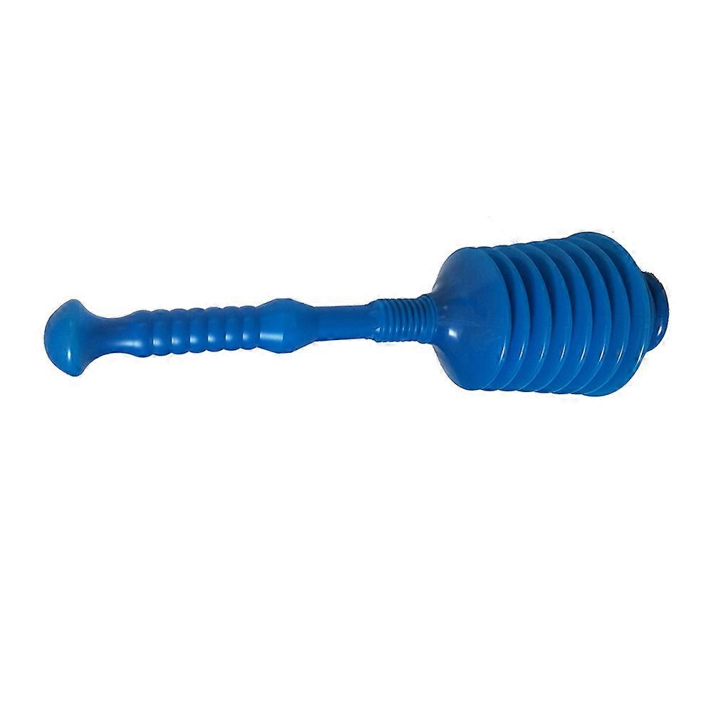 Toilet Plunger For Unblocking Sinks Bathtubs Showers Rubber Material Clog Removal Bathroom Tool Blue 52 X 8.5 X 8.5Cm 1Pack