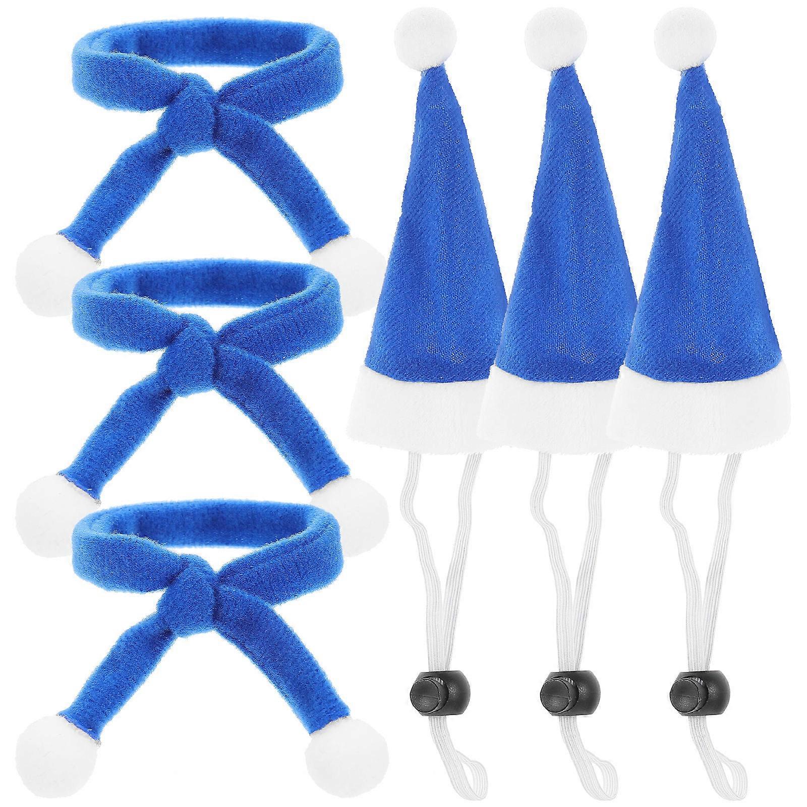 Here's a polished and professional product description based on your input:
**6pcs Christmas Pet Costume Accessories Set – Decorative Hat & Scarf