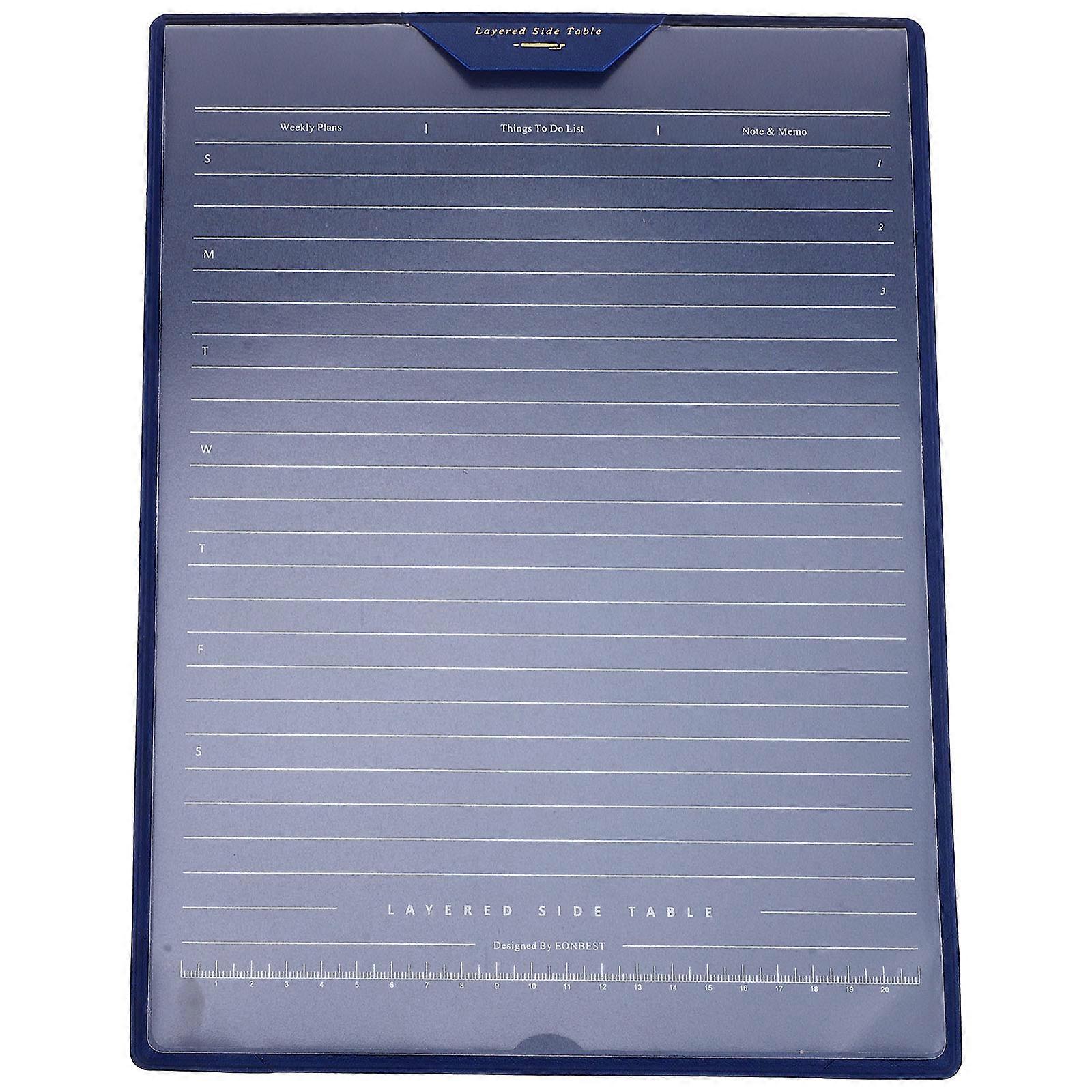 Spill Proof Multi Use Writing Pad Blue Rectangle Waterproof For Office Use 1Pack
