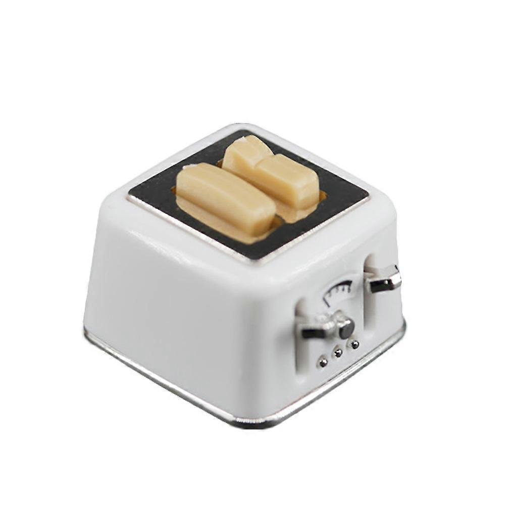 Small Bread Maker Mini Bread Maker Decoration For Mini House Accessories White 2.4*2.7cm Miniature Model Making Kits 1Set