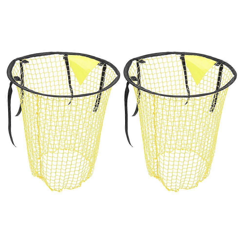Football Training Equipment Soccer Goal Net Replacement Kicking Training Youth Portable 60.00X45.00X45.00cm Nylon 2Pack