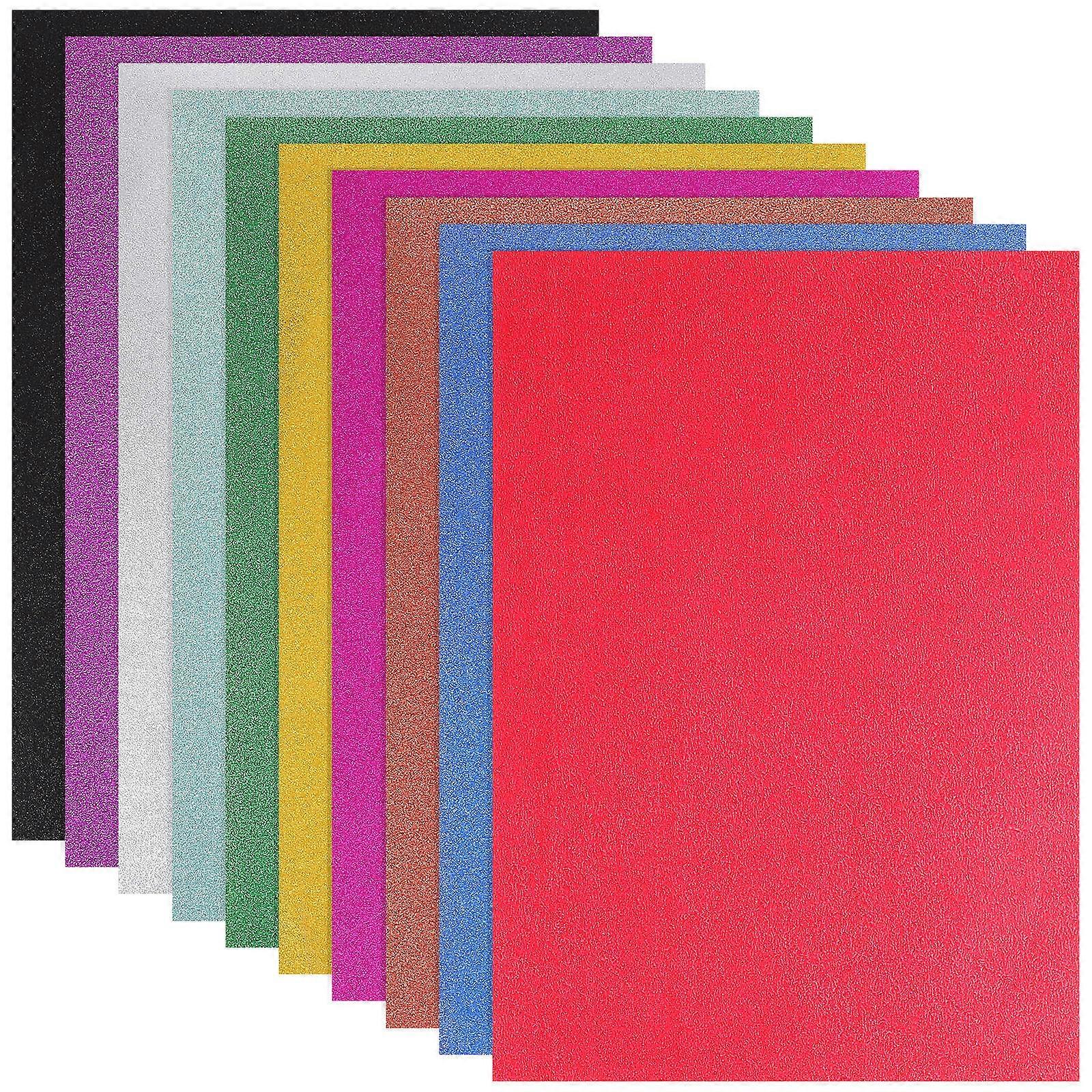 Self Adhesive Glitter Cardstock Paper 20 Sheets for Scrapbooking, Invitations & Art Projects – Multi Use Craft Supplies