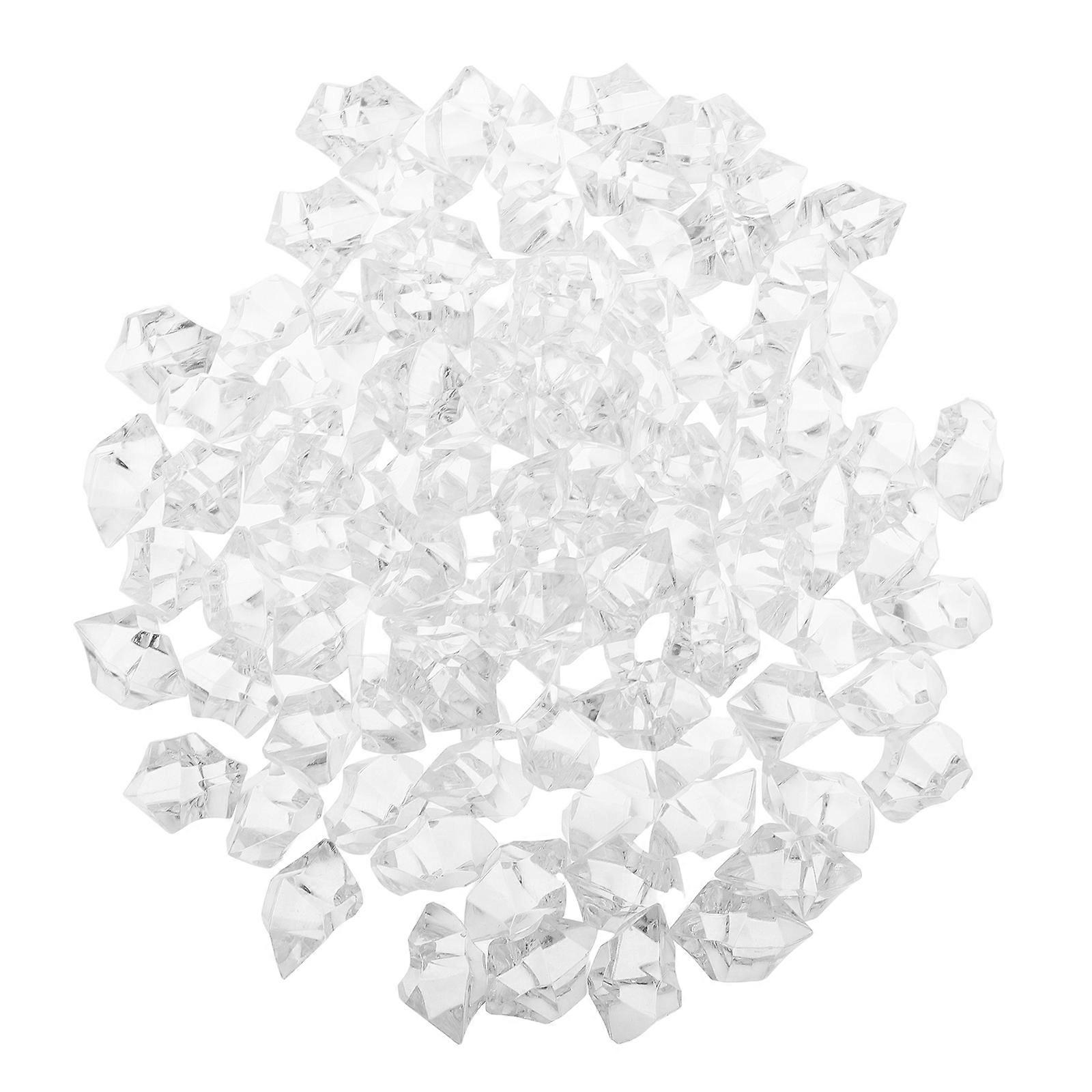 Plastic Mini Ice Cubes For Decor Realistic Design Irregular Shape Vase Fillers Party Decorative Settings 200Pcs