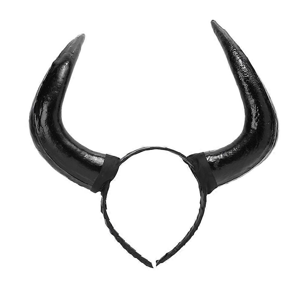 Dance Party Headband Horn Shape Gothic Style Black Polyethylene 1Pack