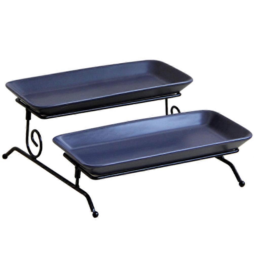 Fruit Display Holder Cake Serving Stand Family Members Iron Material 24X22X10.5CM 1 Set