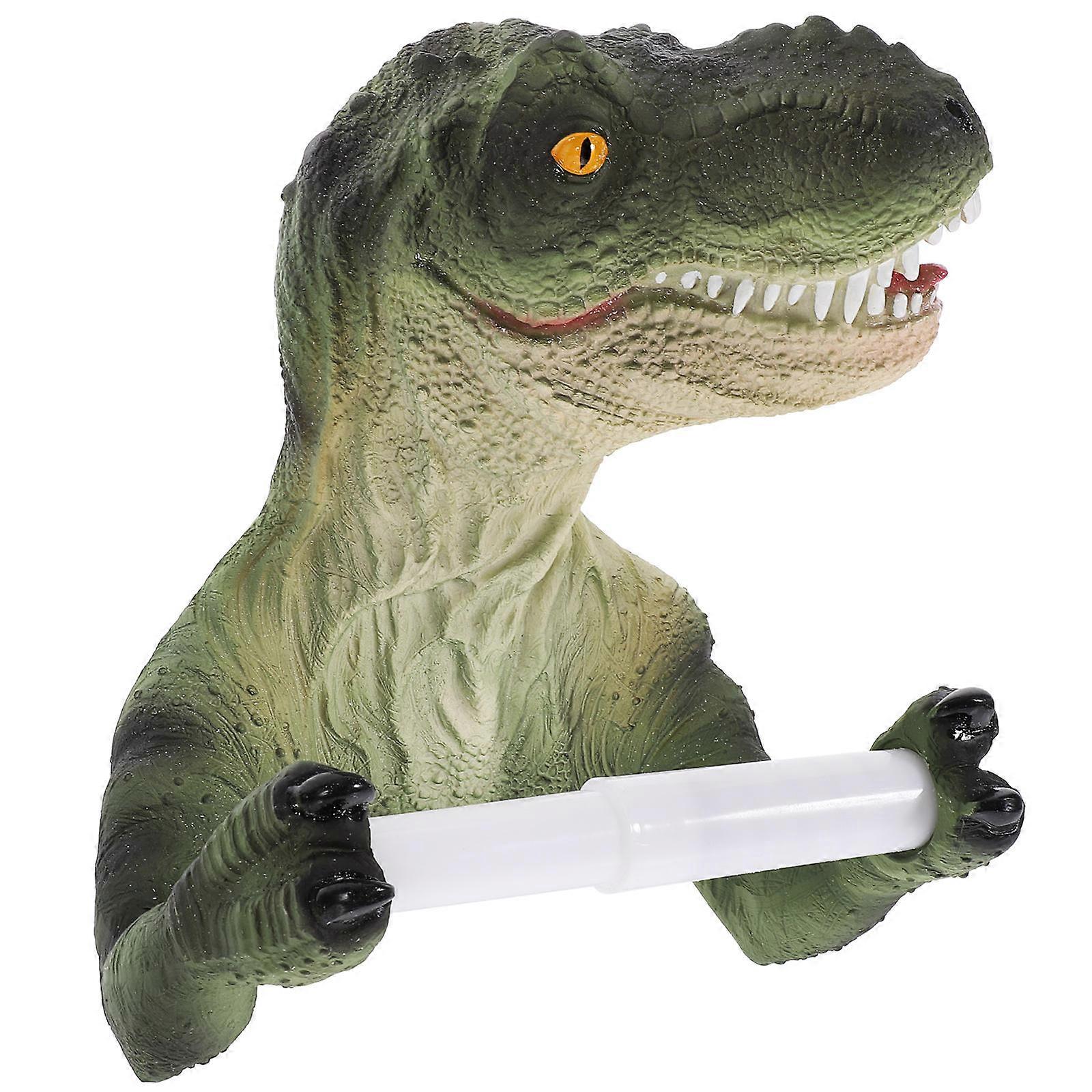Toilet Tissue Holder For Bathroom Dinosaur Toilet Paper Holder Assorted Color Resin Material Wall Decoration 1Pack