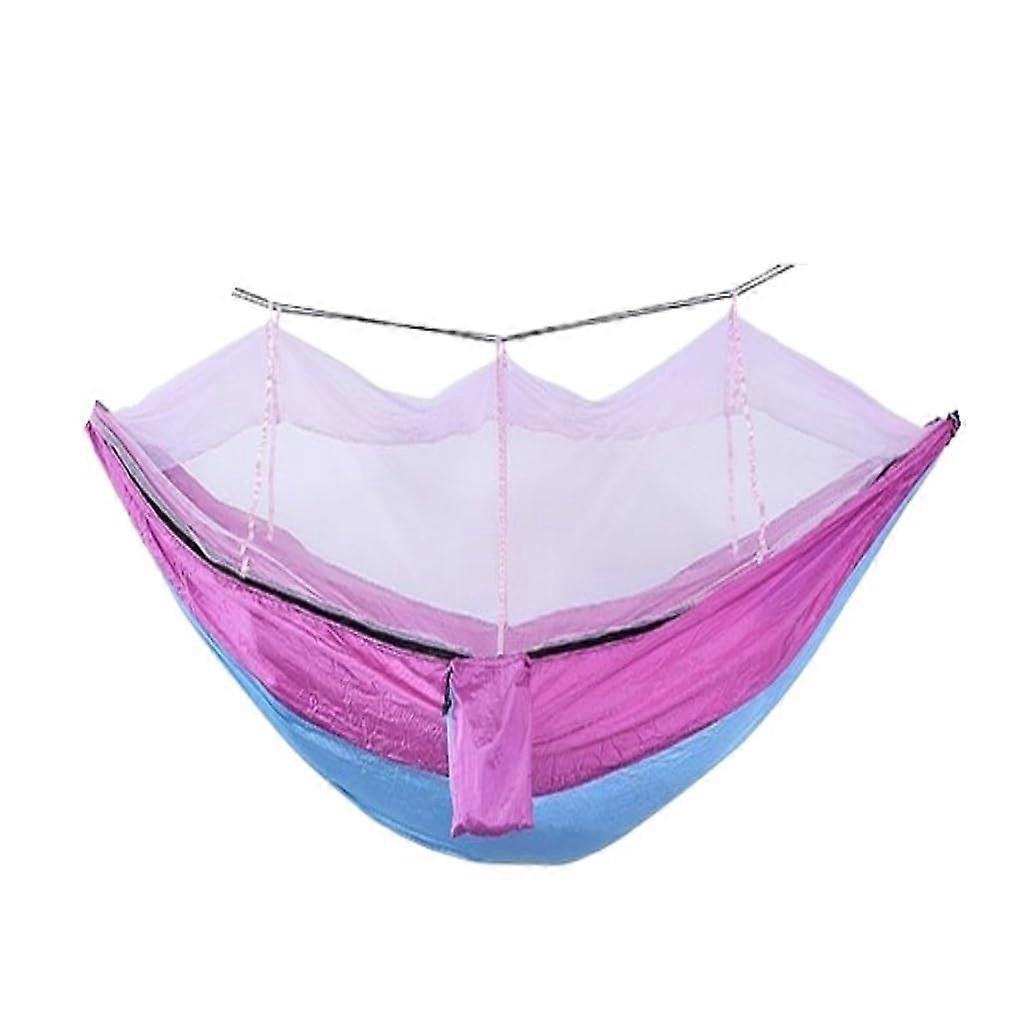 OutdoorCampingHängematte with AntiRolloverDesign, lightweight parachute fabric hammock for single and double