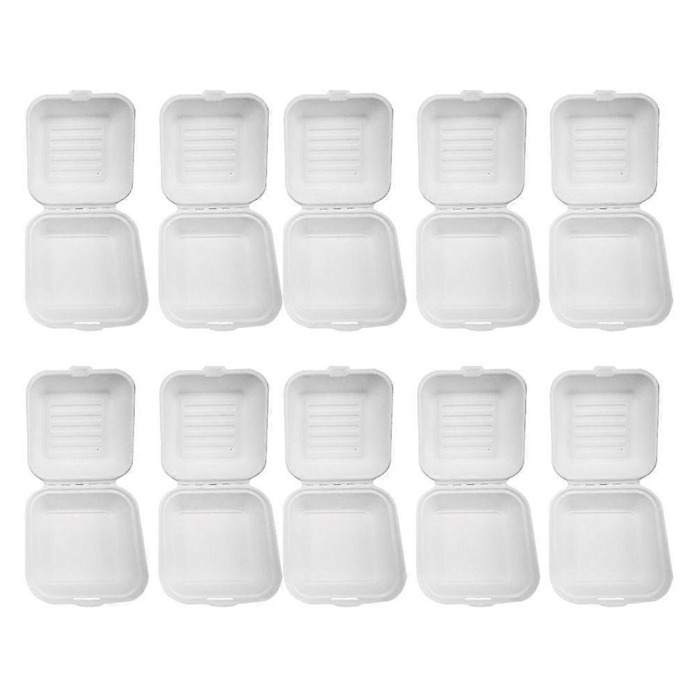 Paper Take Out Box Disposable To Go Boxes Simple Design 15.5X15.2X7.8CM For Hotel Use 20Set