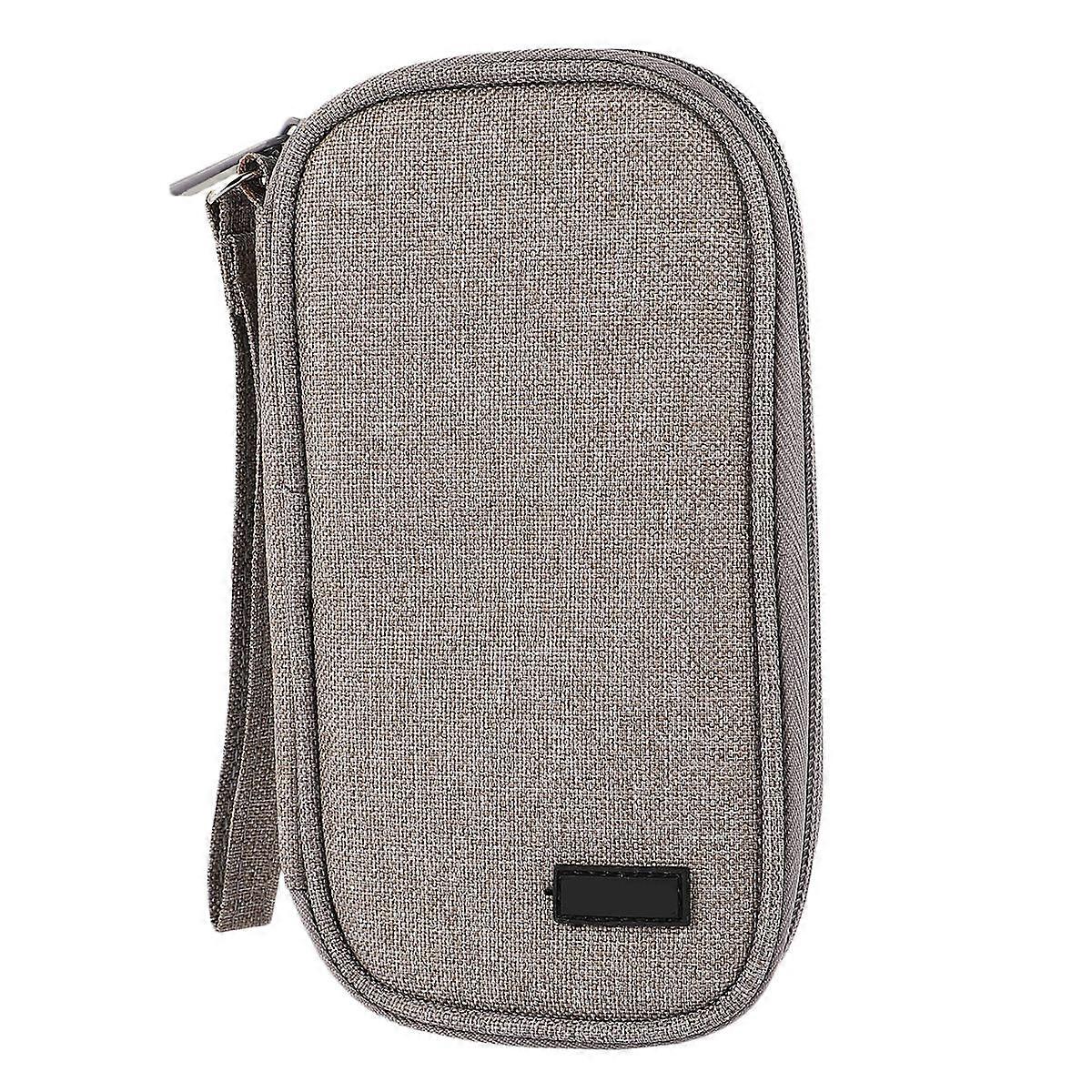 USB Drive Organizer USB Shockproof Case Bag for Storage with Honeycomb Mesh Grey