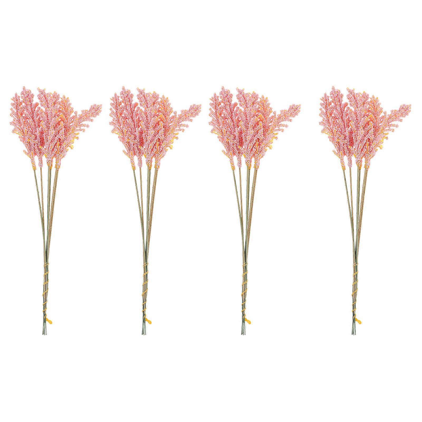 Bouquet Ornaments Simulation Flowers Decorative Ornaments Pink 32CM x 9CM x 6CM 24Pcs