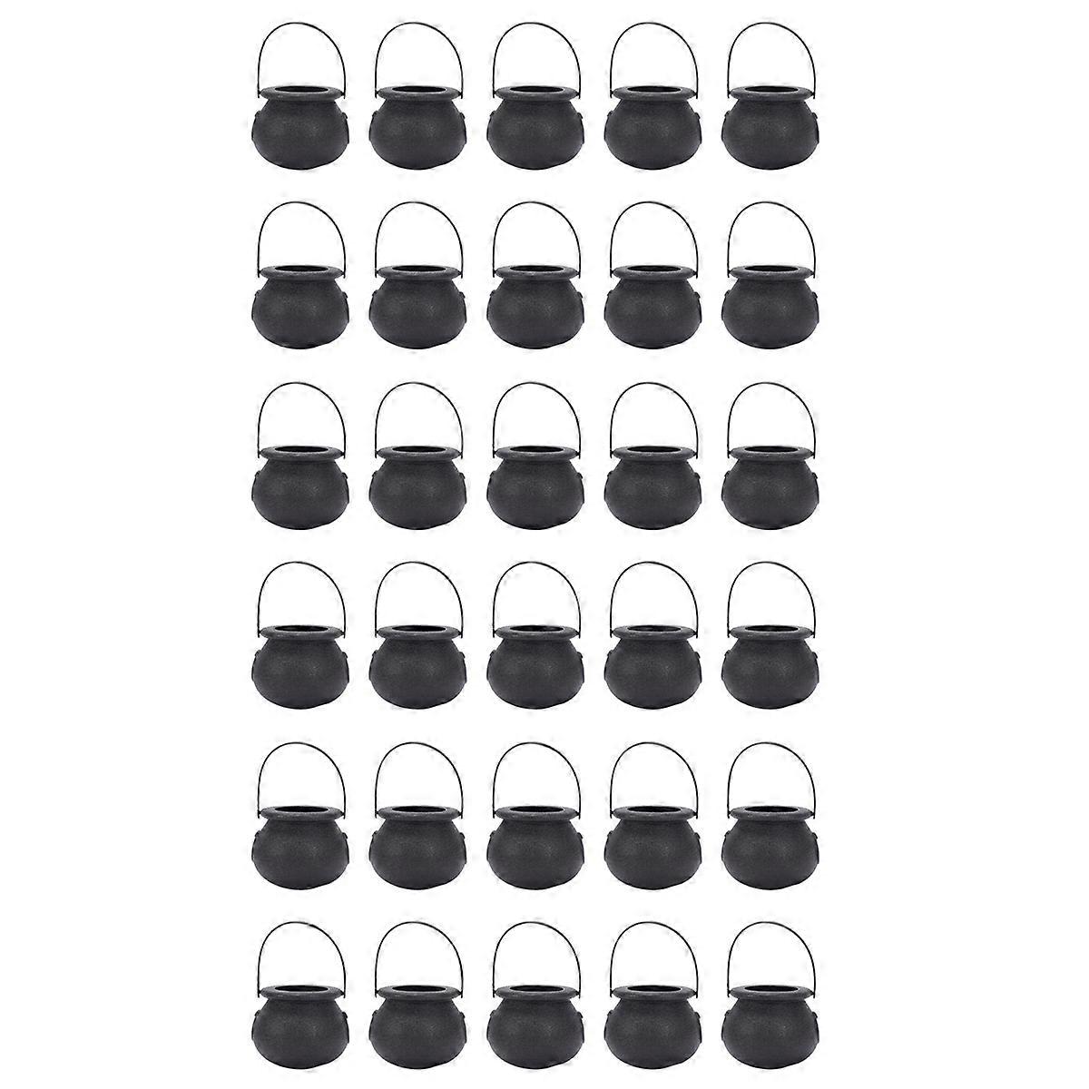 10Pcs Black Candy Holder Pot Halloween Candy Bucket for Halloween