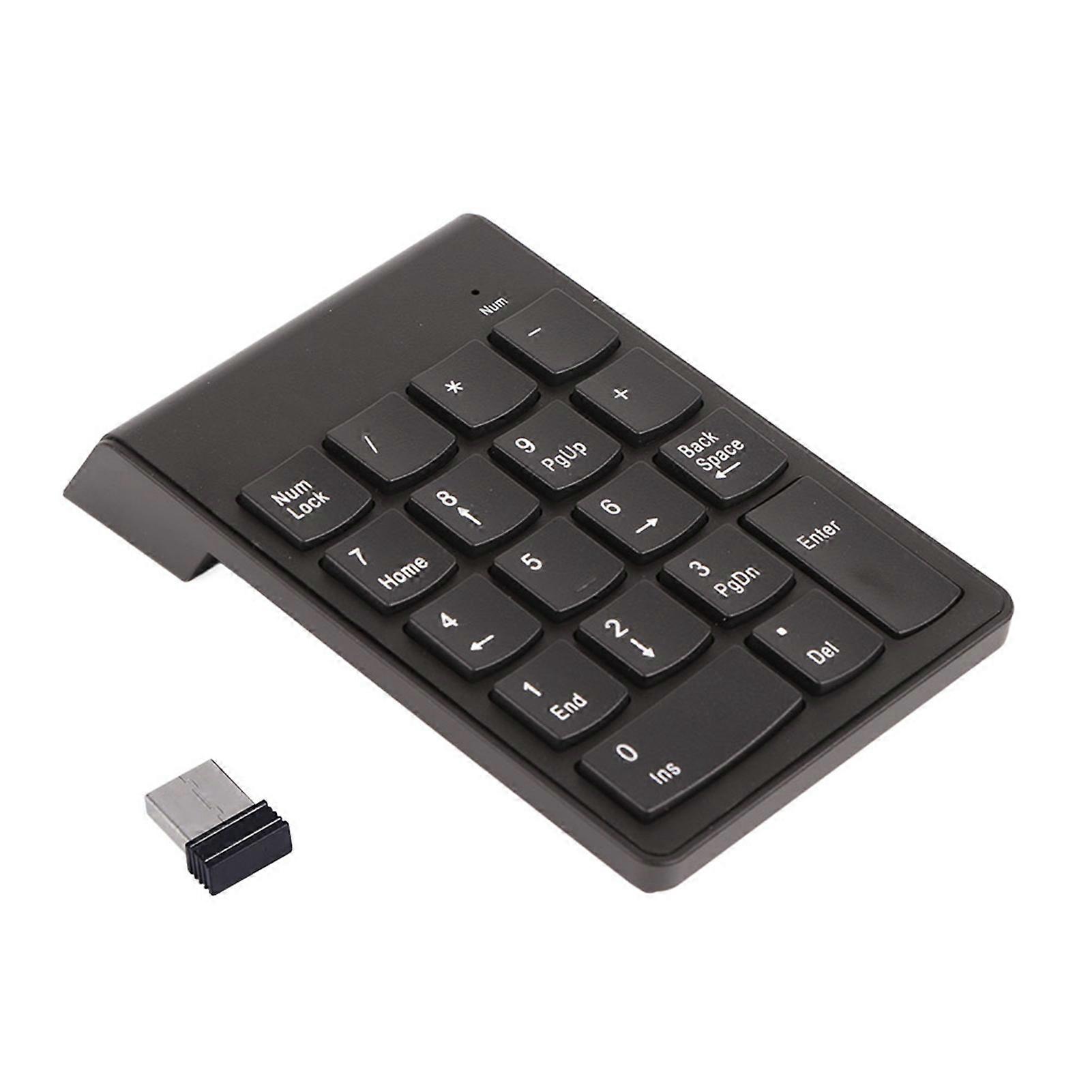 2.4GHz Wireless Ultra-Slim Numeric Keypad, 18 Keys, with Mini USB Receiver, Auto Sleep Mode, New Pro