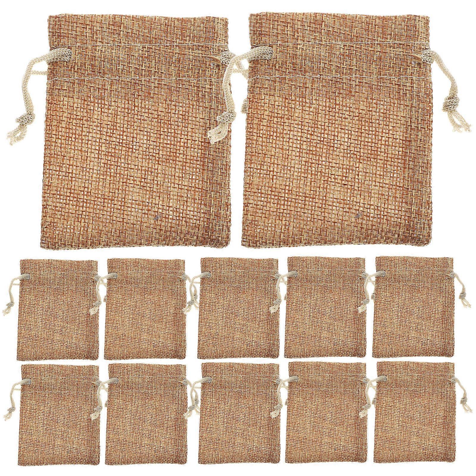 Practical Burlap Bags with Drawstring, Suitable for Gifts and Decor Purposes