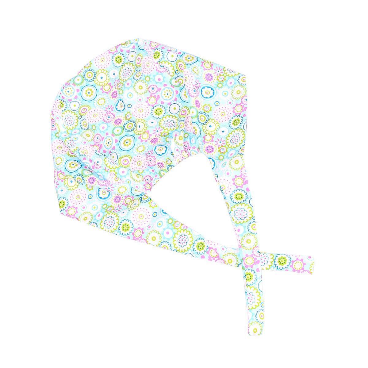 Chemo Hats Operating Room Working People Blue Flower 1Pack