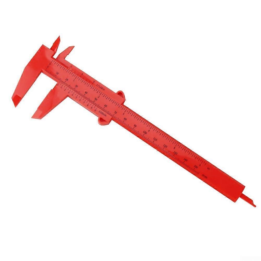 Vernier Caliper Measuring Tool, 0150mm Range, Lightweight and 2Piece Set (Red)