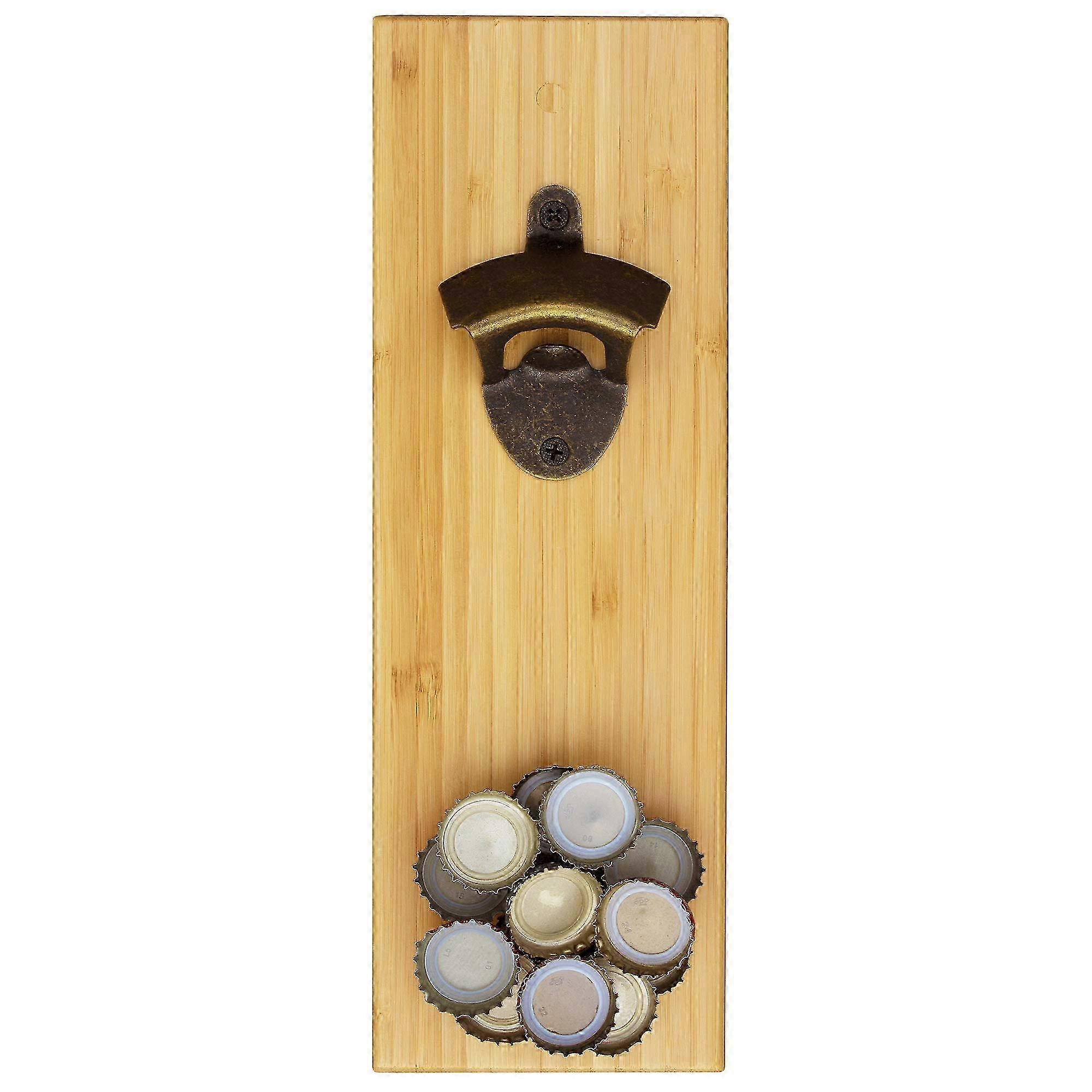 Wall-mounted bottle opener suitable for home or bar use