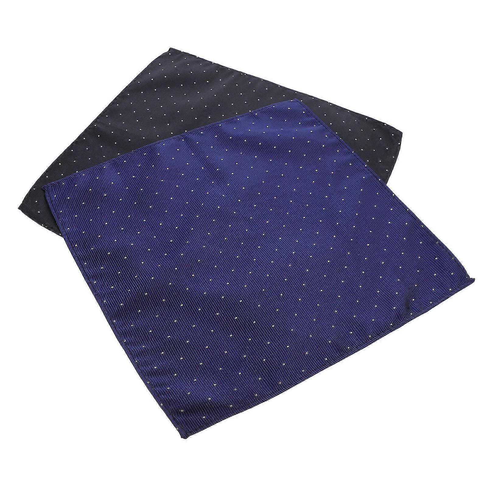 Polyester Silk Square Scarf For Men Business Meetings Accessory 2Pcs