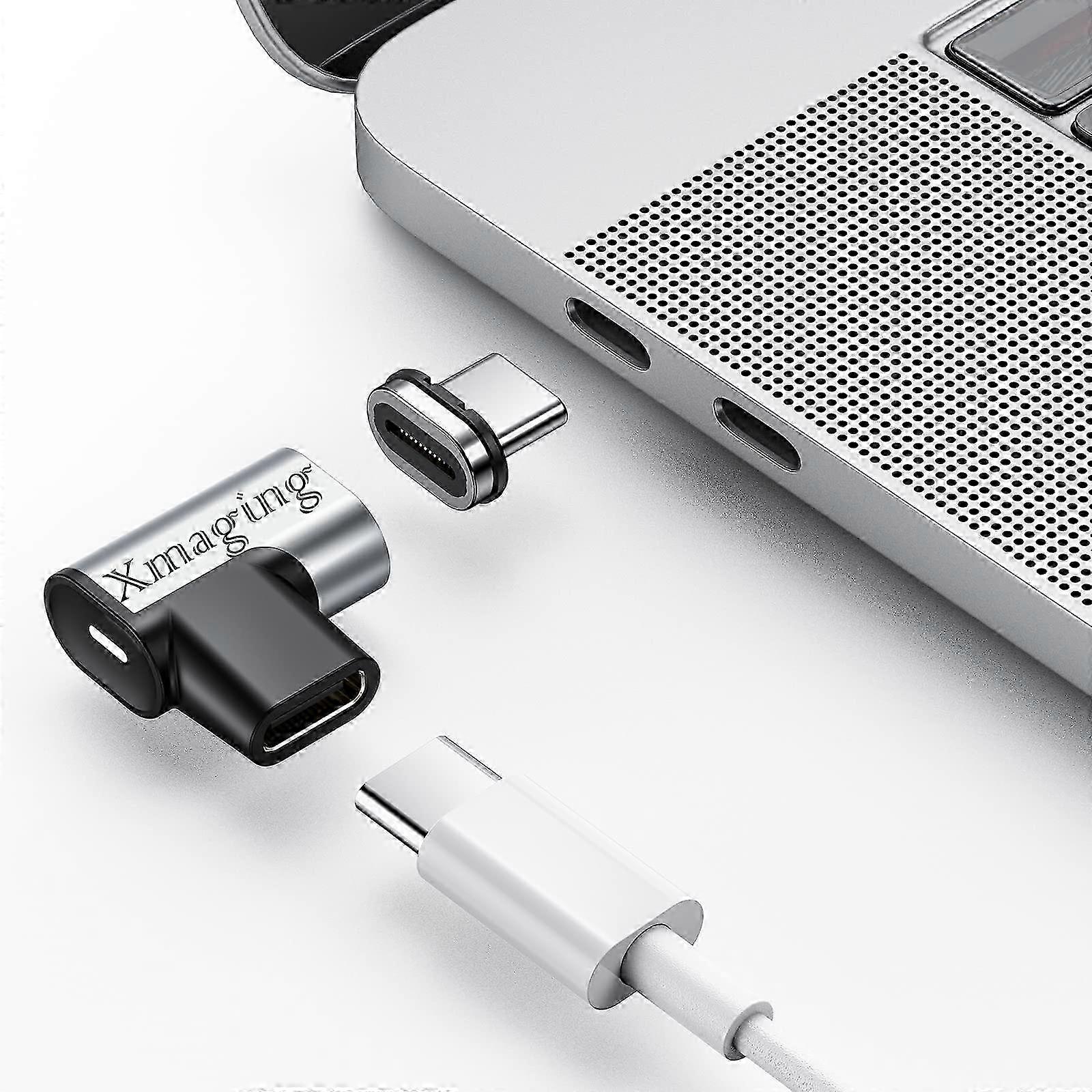 USB C Magnetic Adapter, 24P Type C Connector for 10Gbps Data Transfer, 4K 60Hz Video Output, 100W Power Delivery Charge