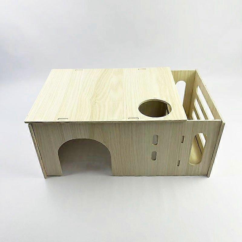 Hamster Hideout Wooden Rat House Unpainted Small Pet House Habitat Hide Hut Shelter Rabbit Hideaway For Chinchilla Guinea Pigs Resting Playing And Fee