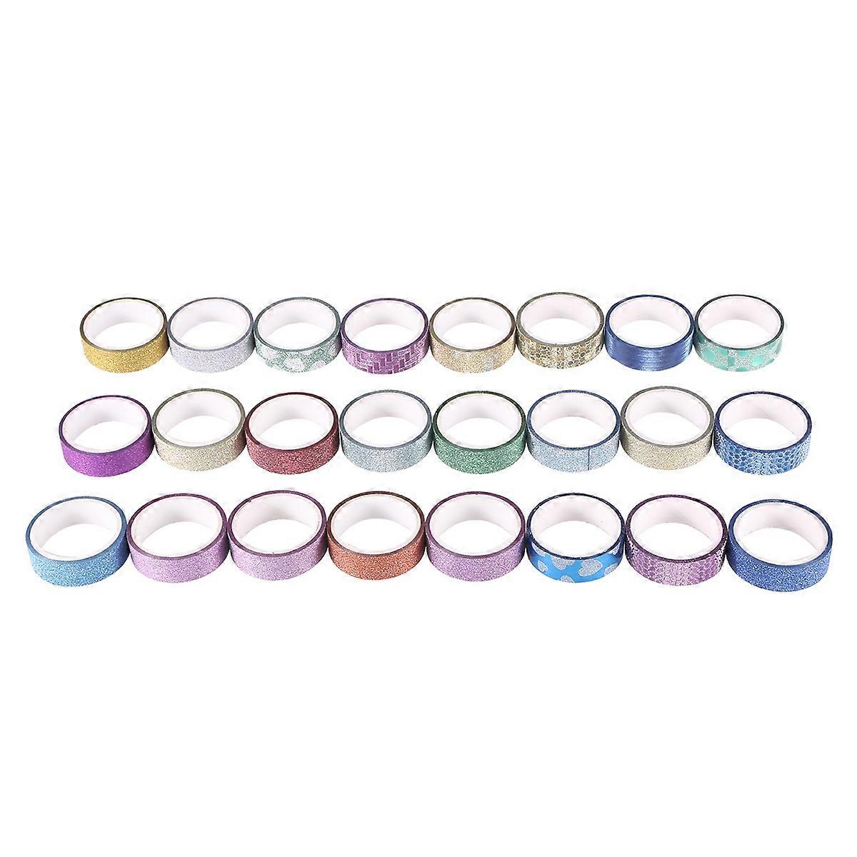 Gold Glitter Tape Masking Tape for Scrapbook Use 10Pcs Assorted Colors