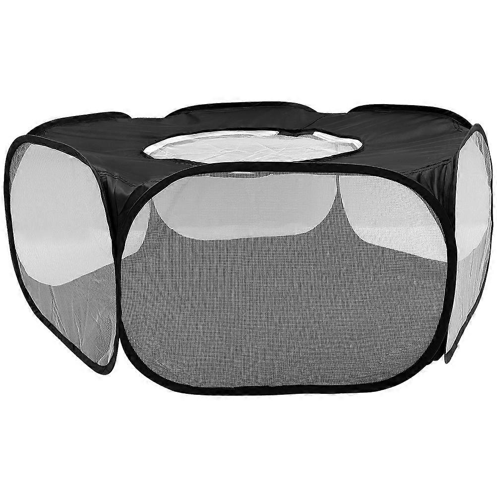 Small Animal Play Pen Hamster Exercise Toys Indoor Use Black Color 1Set
