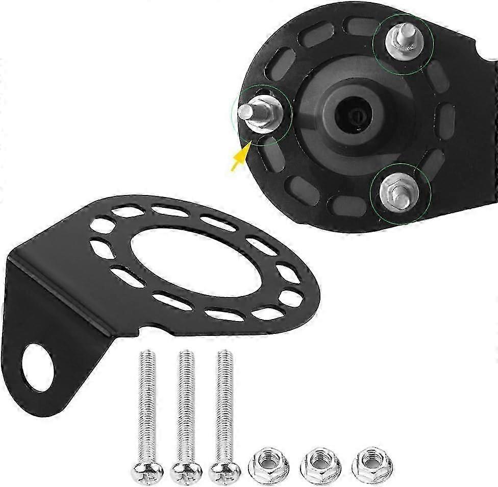 Hitch Socket Holder Connector Socket Mounting Bracket, 7 Pin Socket Connector Holder for 13 Pin Caravan Socket with Screws and Nuts Black