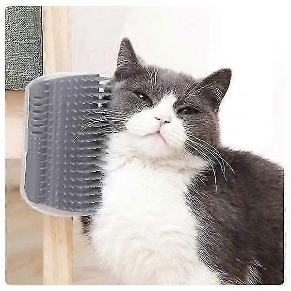 Cat Scratcher - Cat Brush - Corner Mounting - Gray Color