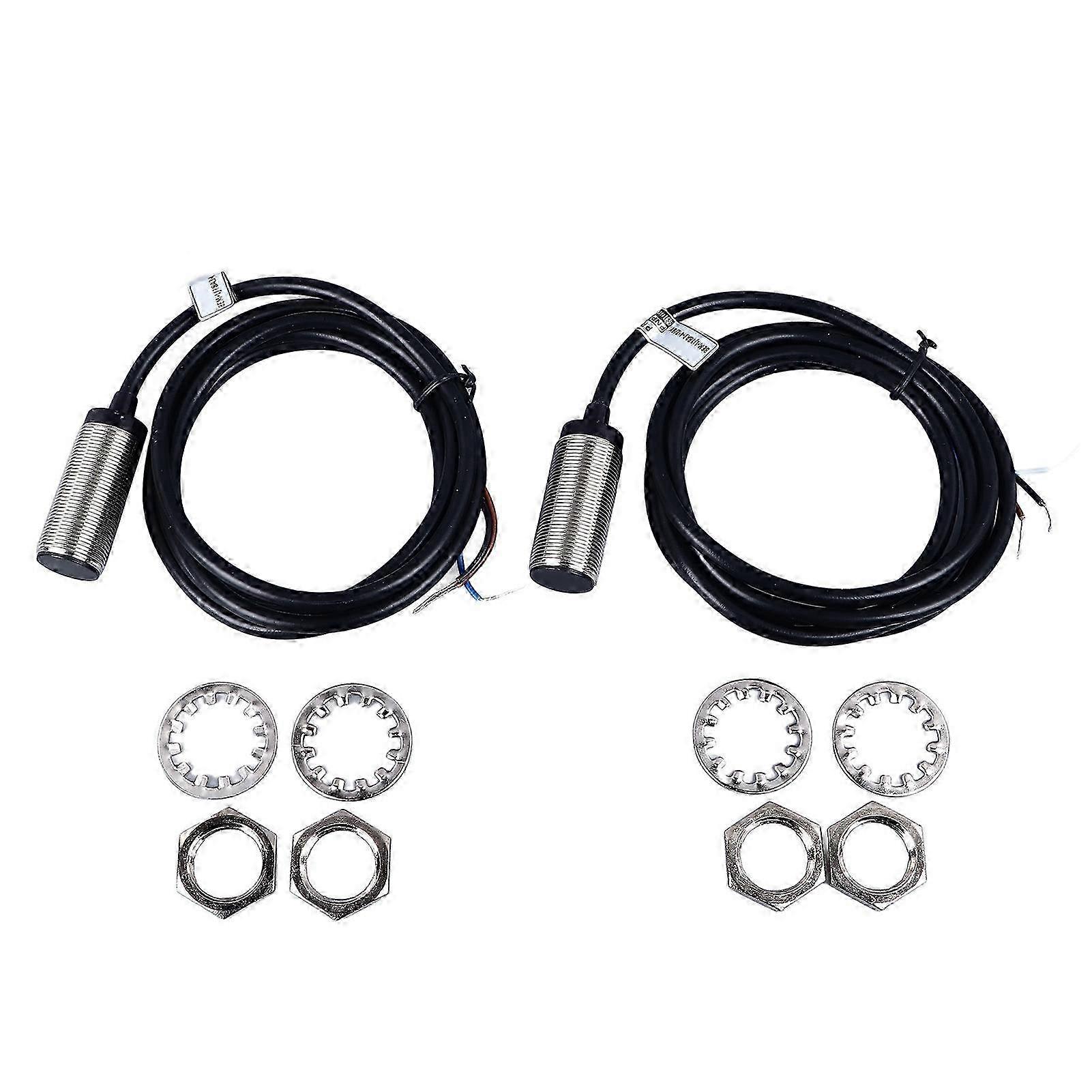 2 Pcs Inductive Proximity Sensor 4mm Detection Distance DC 3 Wire PNP NO Approach Sensor