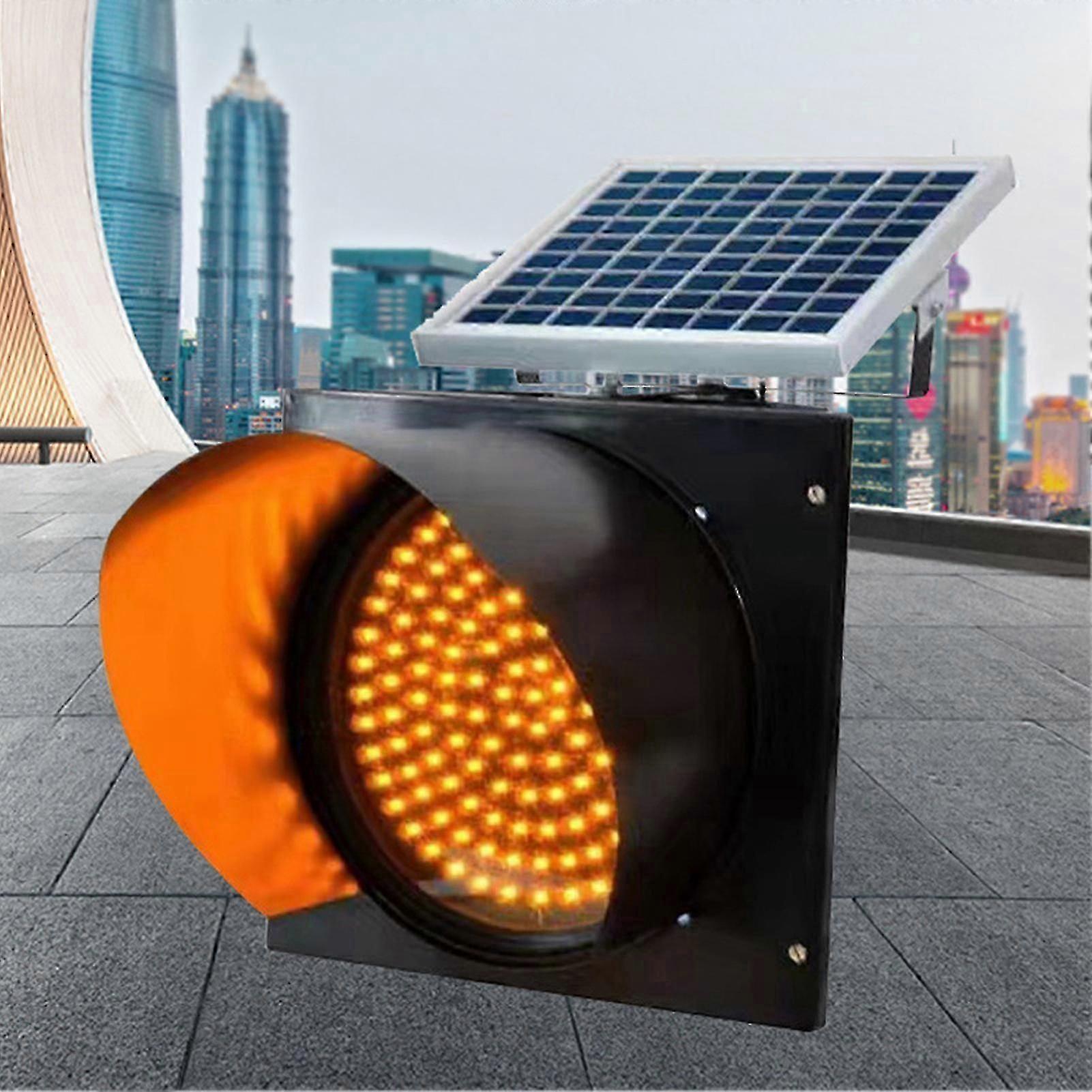 Solar Strobe Warning Light Easy Installation Thickened Durable Solar LED Traffic Light for Highways 300 Type
