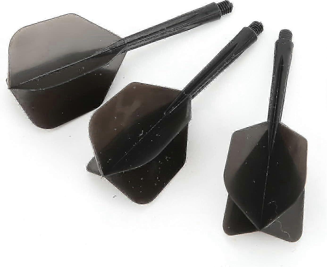 3 Pcs 2BA Clear Dart Shaft and Standard Shape Flights Break Resistant