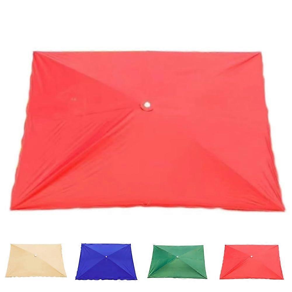 Rectangular Parasol Replacement Cover, UV Protection, Red (300x200cm)