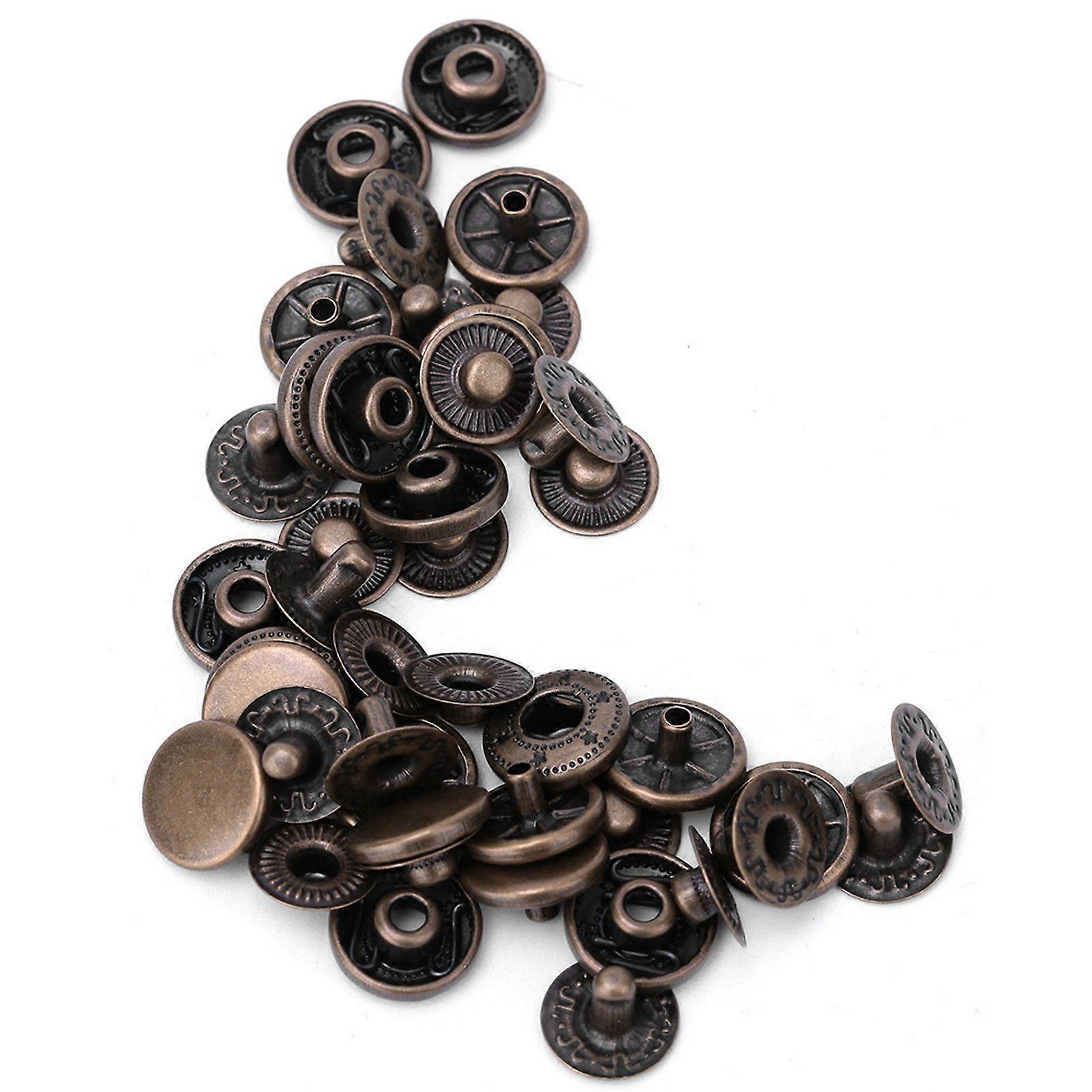 2025 Latest Model 50 set Pure Brass Snap Buttons Round Button Cloth Luggage