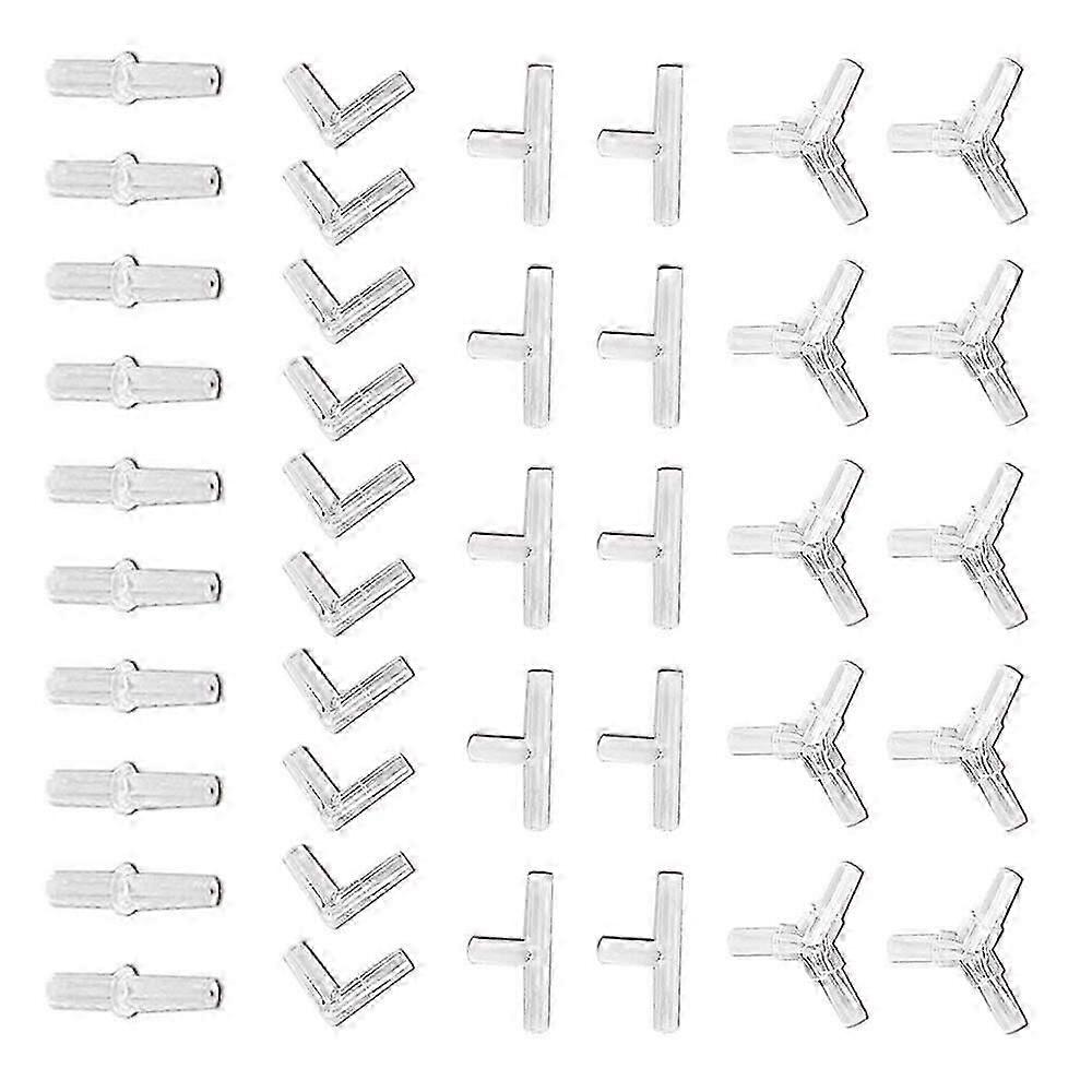 Aquarium Airline Tubing Connectors, Airline Tube Connector for Non-Toxic Use, Healthy Environment with Plastic Inline Valve for Standard-Sized