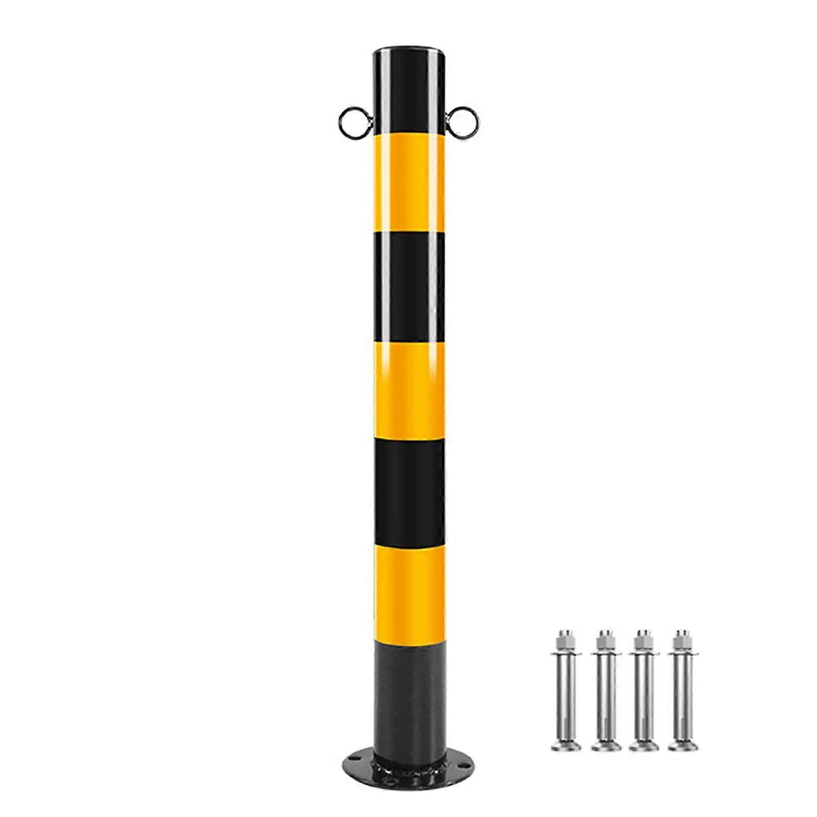 Pollerpfosten Security Barrier With Reflective Band For Traffic Areas With 4 Anchor Bolts Park Bollard Driveway Barrier