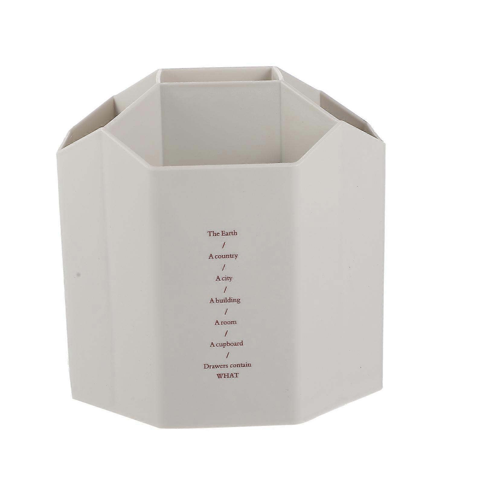 Grey Plastic Storage Organizer for Home with Compartments and Creative Design Fits Various Scenes