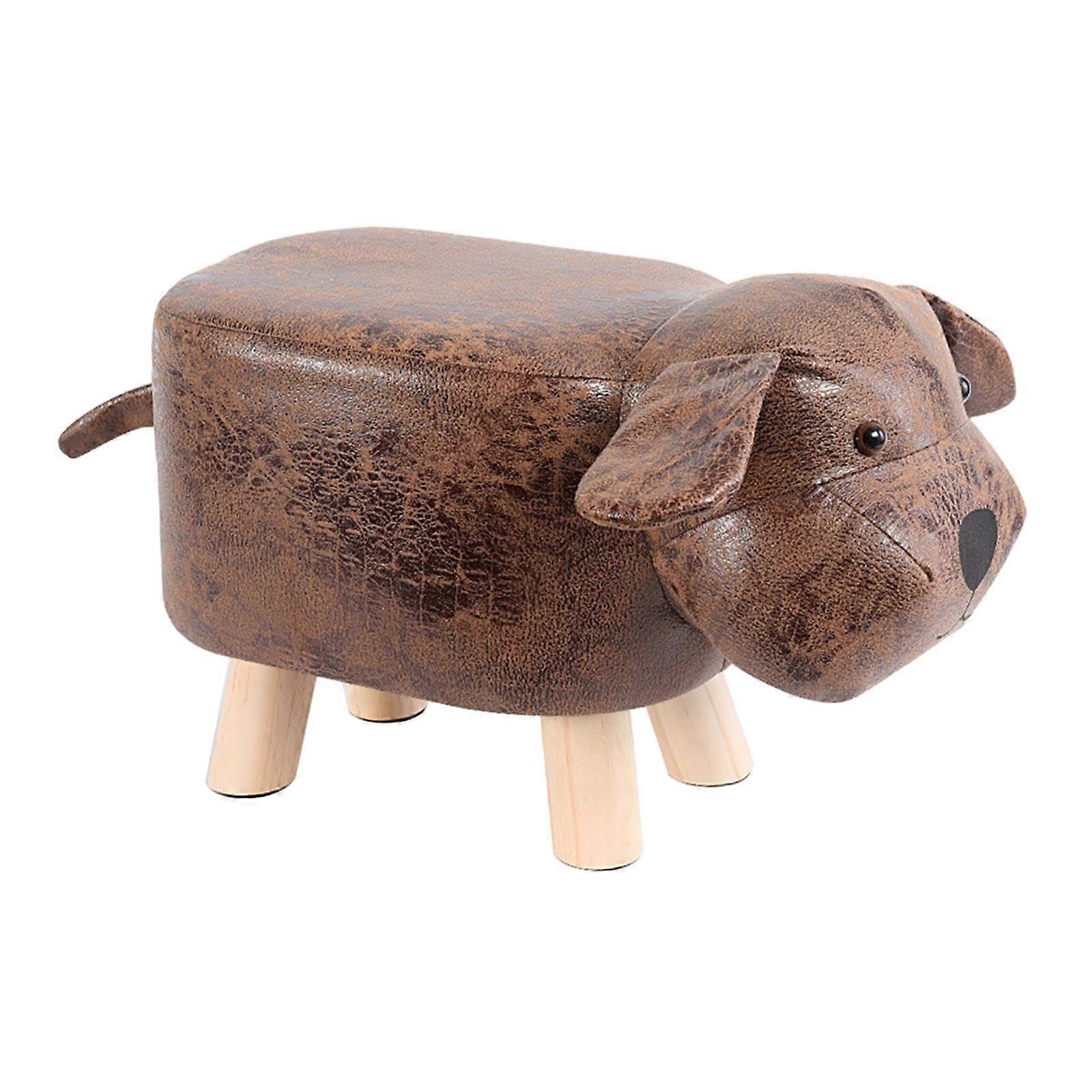 Animal Footstool Creative Bench For Kids Indoor Use Brown