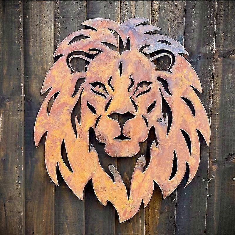 ライオンヘッドウォールハンギング、フェイクタクシダーミーアニマルヘッドウォールデコレーションハンドメイドファームハウス Dcor