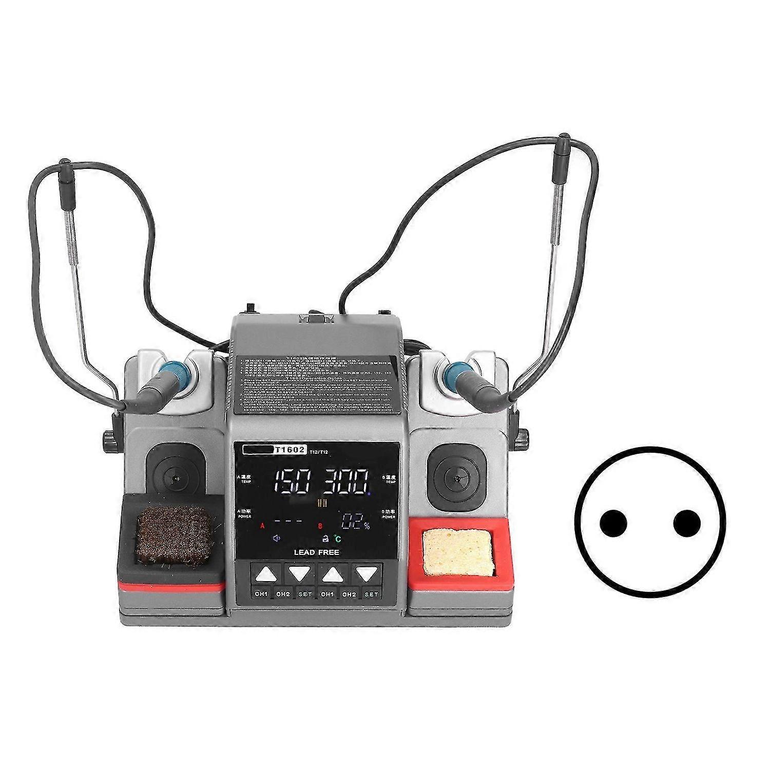 Soldering Station Iron 2 in 1 Adjustable Temperature Digital Display Welding Tool Set KitEU Plug AC 220V