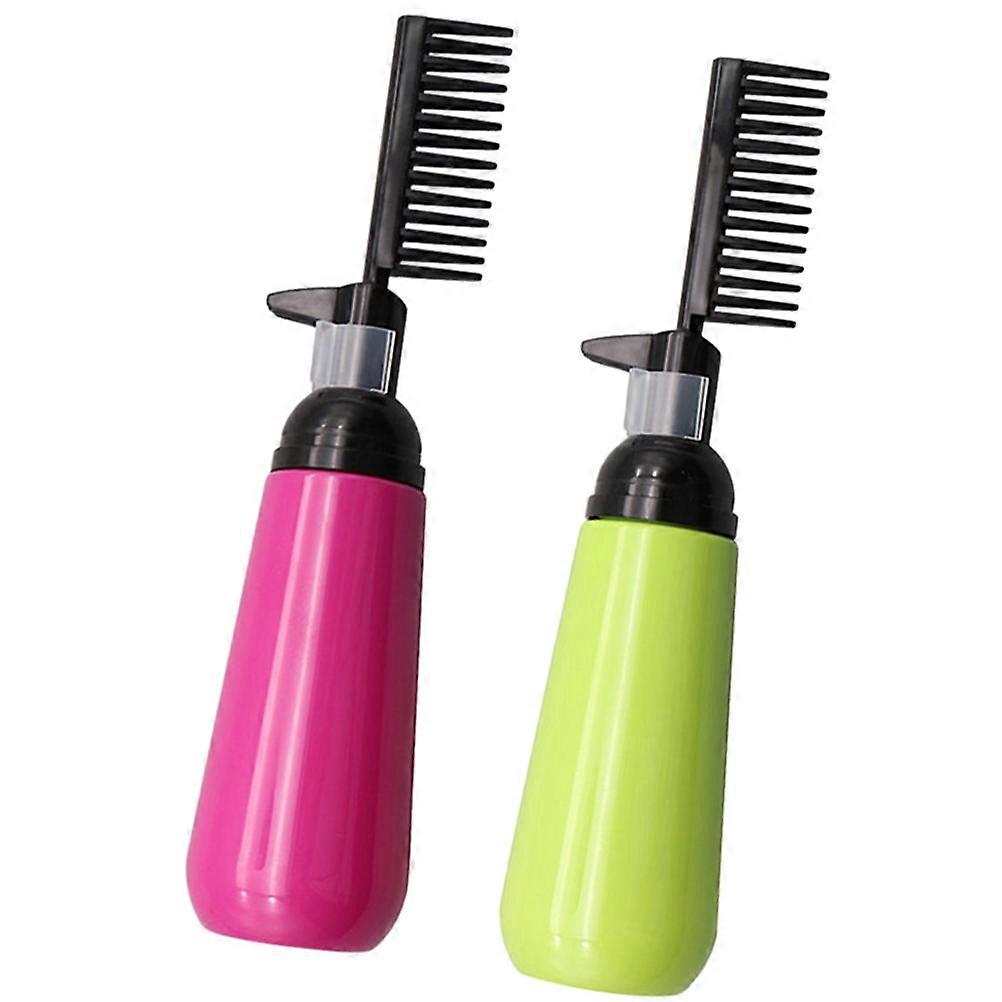Hair Dye Applicator Bottles with Comb 2pcs Squeeze Bottles for Even Hair Coloring, Dye, Conditioner, and Shampoo Application