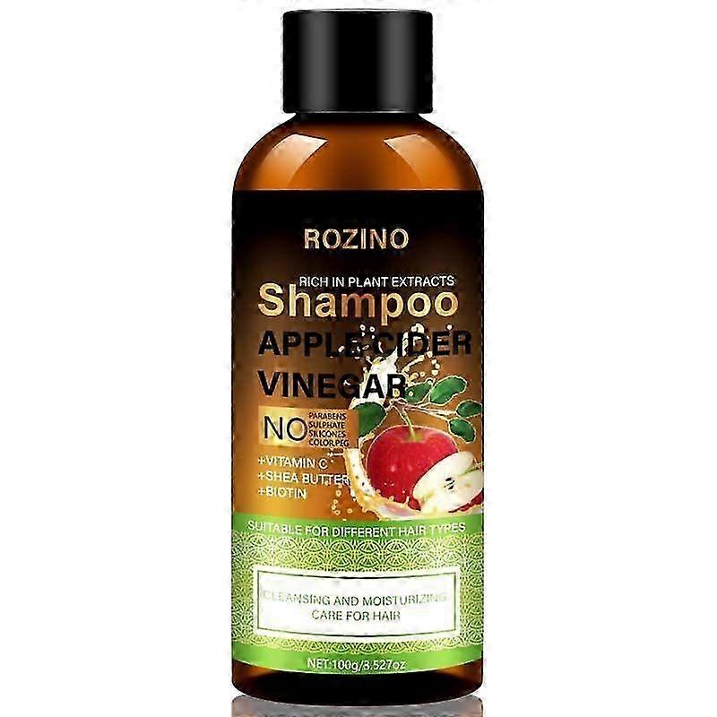 Apple Cider Vinegar Shampoo - Biotin, Aloe Vera for Reduced Frizz, Split Ends, Clarifying & Detox, N