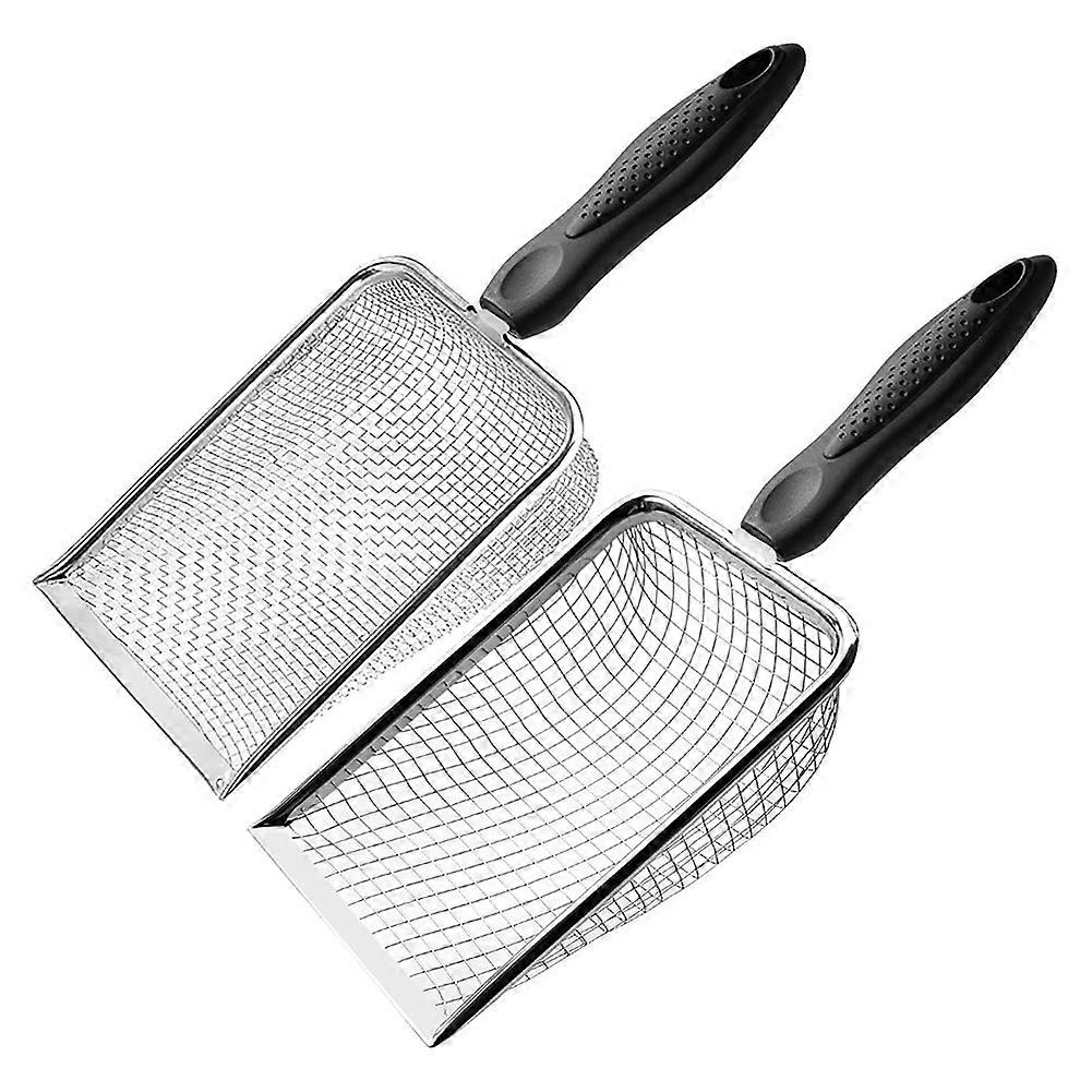 Soil Sifter for Gardening Pack of 2, Dirt Sifter Compost Sifter with Handle,2 Garden Sifters for Soil with 3.8/5mm Mesh