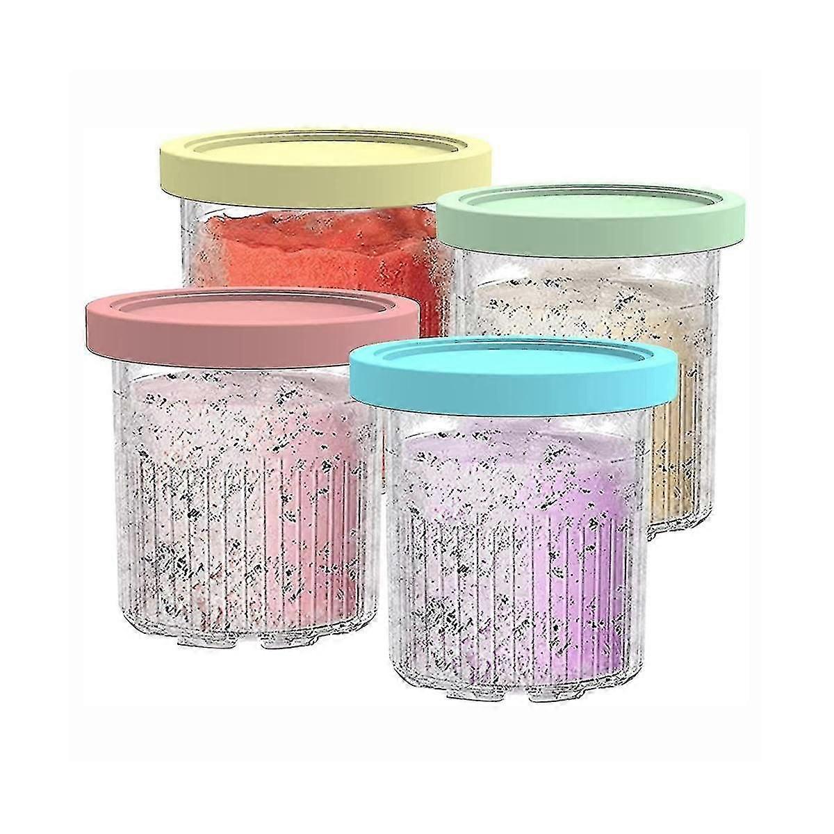 4pcs Replacement For Ninja Nc500 Nc501 Series Ice Cream Maker Creami Pints And