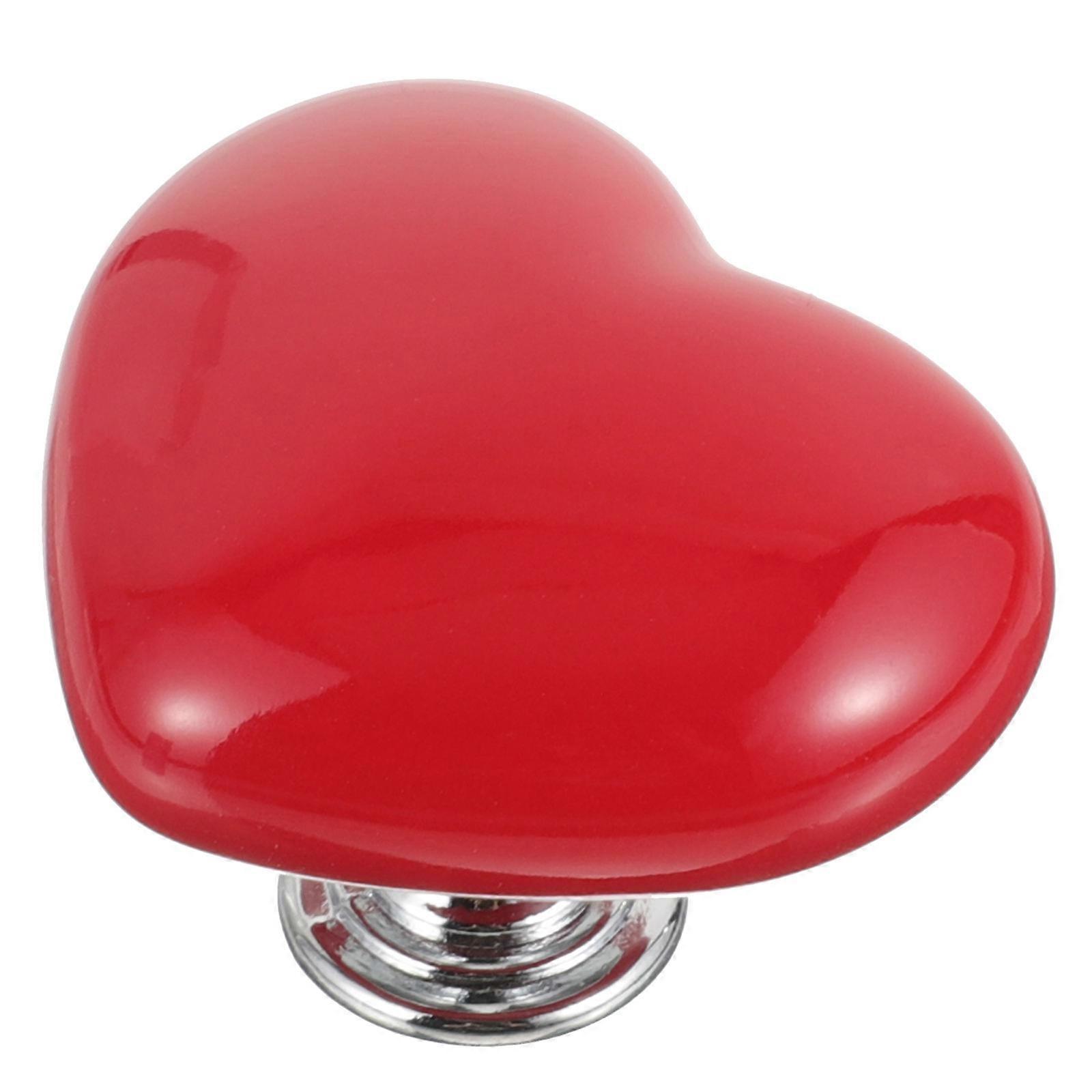 Drawer Pull Handles Heart Shape Compact Design Furniture Enthusiasts 5.5x4cm Assorted Color 1Pcs