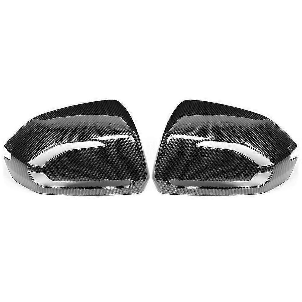 2Pcs Rearview Mirror Cover Casing Housing Suitable for Certain Brand 2019-2020 Carbon Fiber Texture