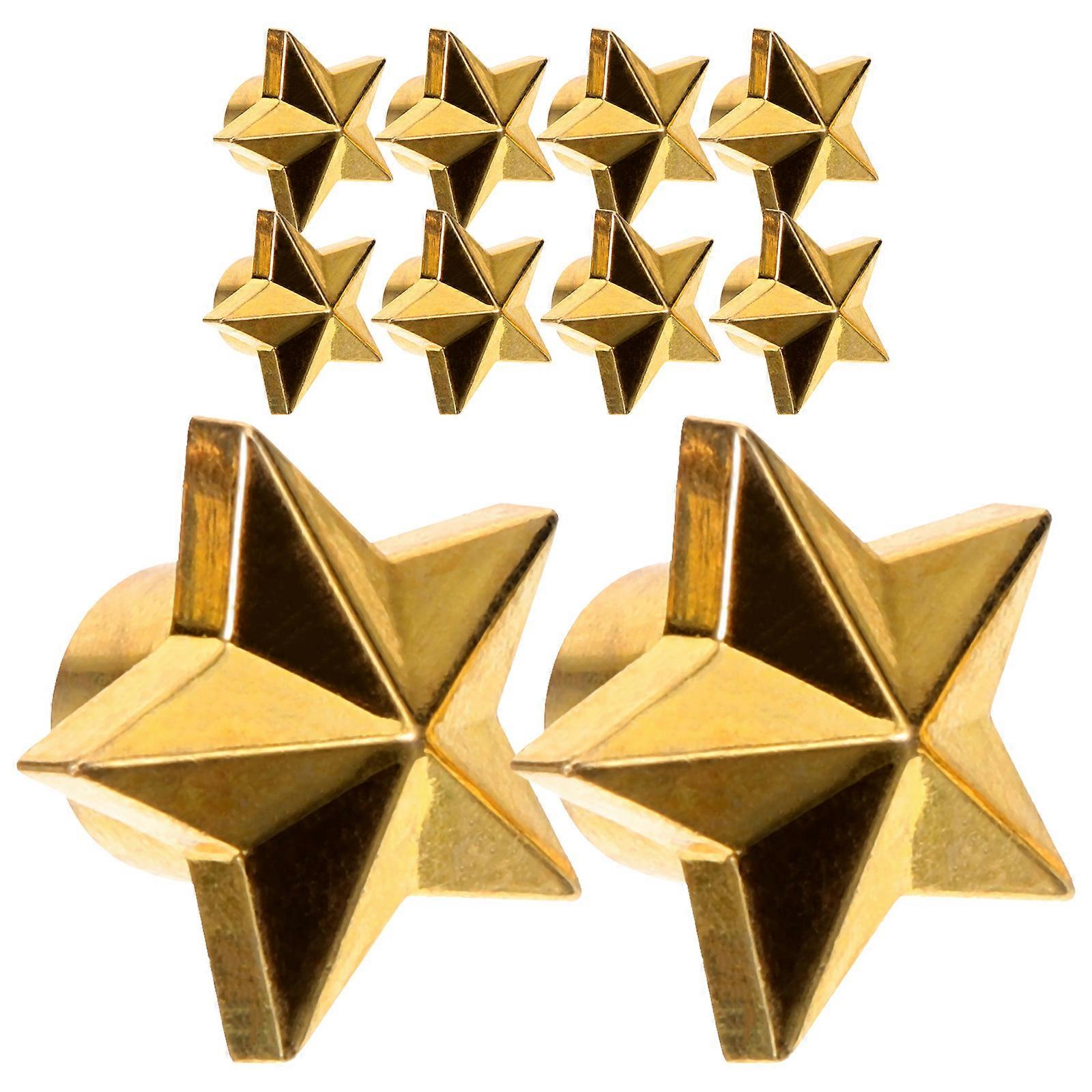 10pcs Star Pattern Valve Stem Caps for Cars, Motorcycles, Bicycles – Durable, Lightweight Tire Valve Covers with Stylish Design