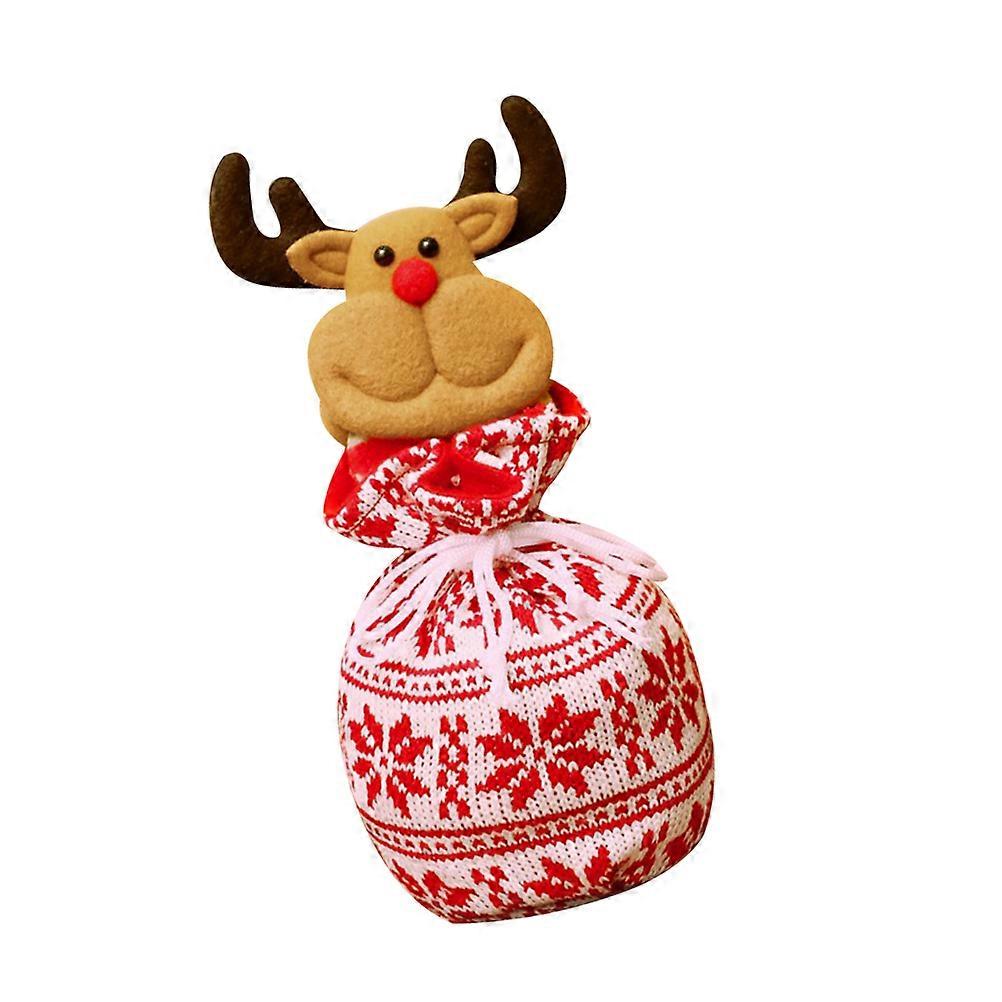 グッディキャンディーバッグキッズキャンディー収納とパーティーデコレーションマルチ25 * 13cm 1Pcのためのニットクリスマスバッグ