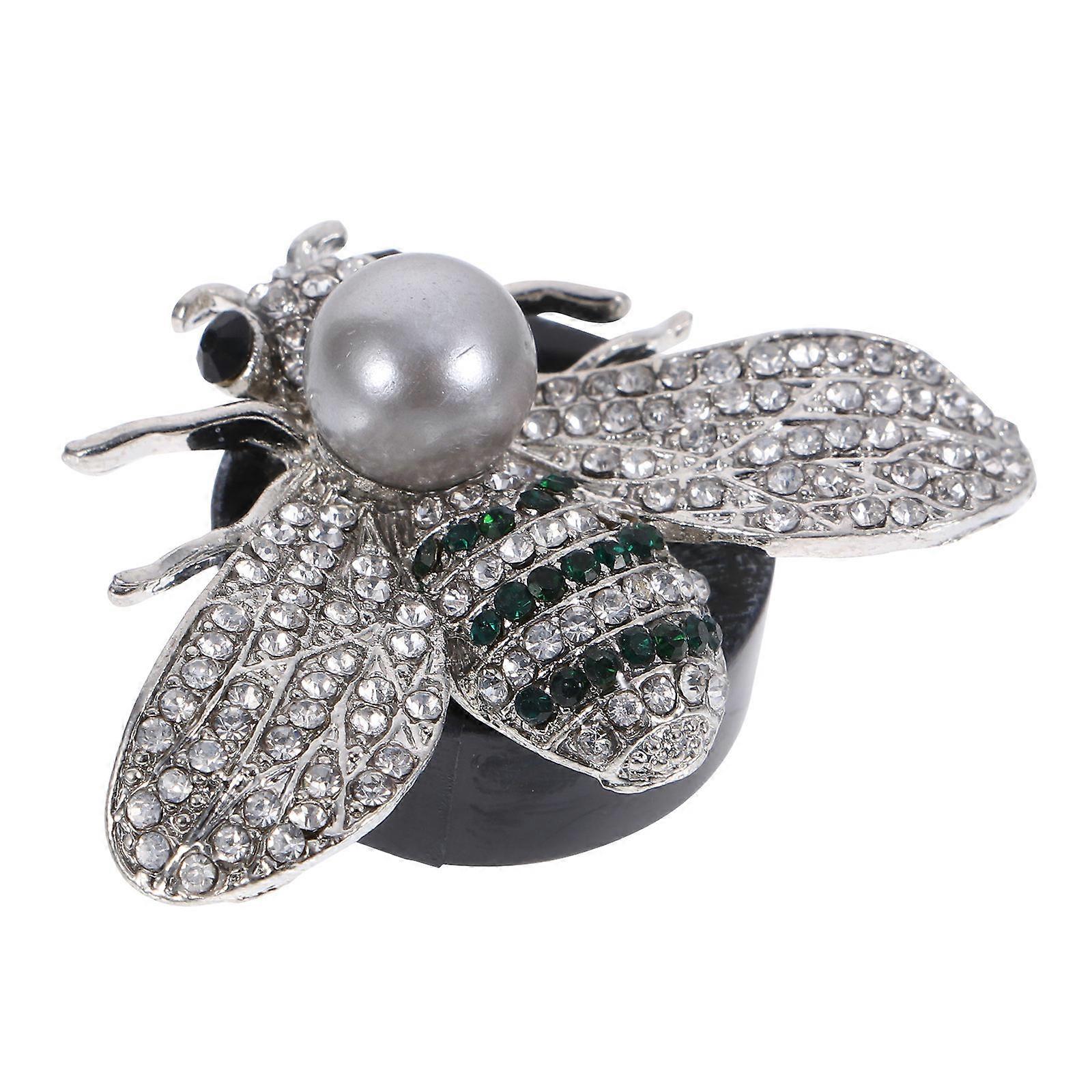 Bee Freshener Vent Clip Rhinestone Car Aromatherapy Diffuser 4.5X3.5X3CM Air Freshener 1 Set